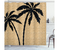 Palm Tree Silhouettes Shower Curtain