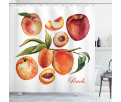 Delicious Nectarines Shower Curtain