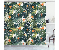 Colorful Polynesia Plant Shower Curtain