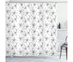 Abstract Dandelions Shower Curtain