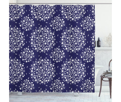 Floral Scroll Shower Curtain