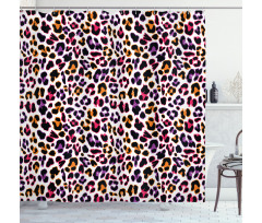 Safari Leopard Animal Motif Shower Curtain