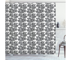 Foliate Theme Shower Curtain