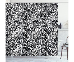 Western Floral Shower Curtain