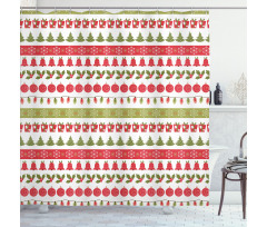 December Holiday Shower Curtain