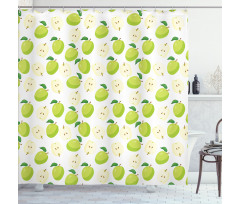 Cartoonish Fruit Anatomy Shower Curtain