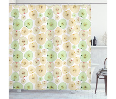 Fruits Cut in Half Seeds Shower Curtain