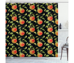 Hand Drawn Tree Branches Shower Curtain