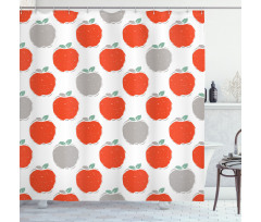 Doodle Style Fruit Shower Curtain