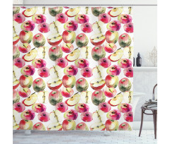 Colorful Saturn Peaches Shower Curtain