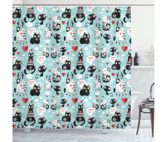 Kitties Love Daydreaming Shower Curtain