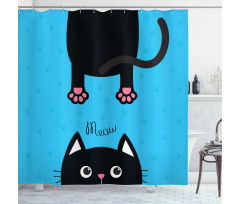Fat Cat Paws and Tail Shower Curtain