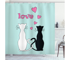 Tangled Tails in Love Shower Curtain