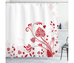 Garden of Romance Hearts Shower Curtain