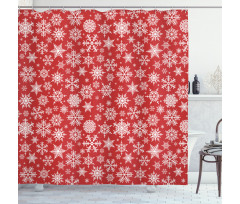 Various Snowflakes Winter Shower Curtain