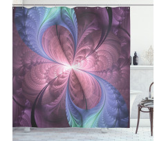 Floral Vortex Design Shower Curtain
