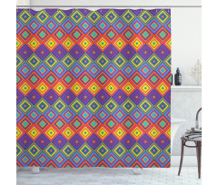 Hippie Vibrant Retro Shower Curtain