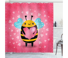 Bumblebee Cartoon Shower Curtain
