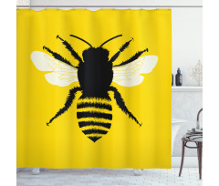 Honeybee Silhouette Shower Curtain