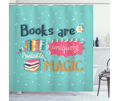 Books are Magic Pale Color Shower Curtain