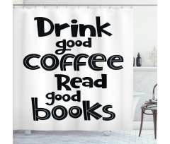 Coffee and Books Shower Curtain