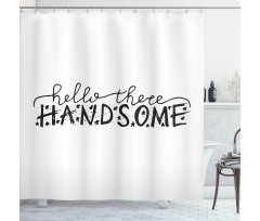 Baby Boys Birthday Text Shower Curtain