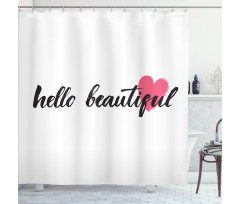 Pink Heart for Loved Ones Shower Curtain