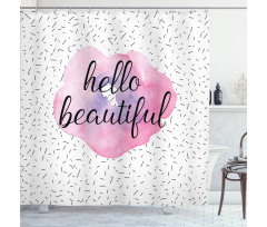 Watercolor Style Flower Shower Curtain
