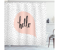 Pale Pink Speech Bubble Shower Curtain