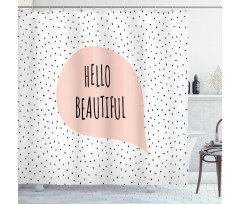 Romantic Message Pastel Shower Curtain