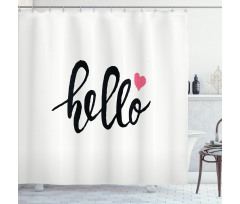 Message with Heart Shower Curtain