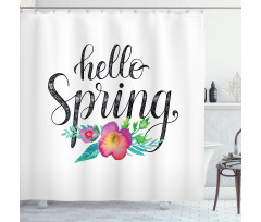 Springtime in Watercolors Shower Curtain