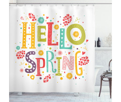 Colorful Spring Elements Shower Curtain
