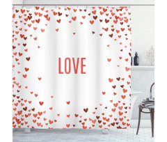 Romance Illustration Heart Shower Curtain