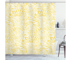Dandelions Asters Abstract Shower Curtain