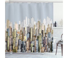 Hand Drawn Modern Life Shower Curtain