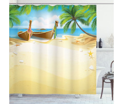 Paradise Island Tropical Shower Curtain