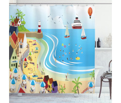 Holiday Destinations Shower Curtain