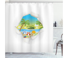 Tropical Elements Ocean Shower Curtain