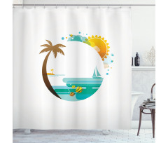 Tropic Paradise Summer Shower Curtain