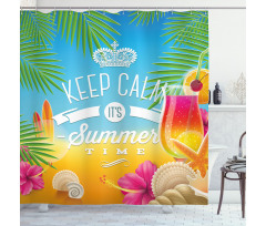 Its Summer Time Holiday Shower Curtain