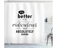 Lettering Pattern Shower Curtain