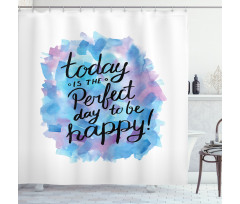 Paint Brush Happy Shower Curtain