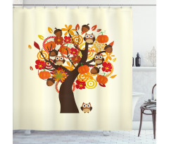 Abstract Tree Shower Curtain