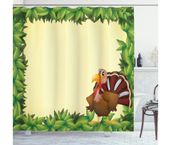 Fresh Leaf Frame Shower Curtain