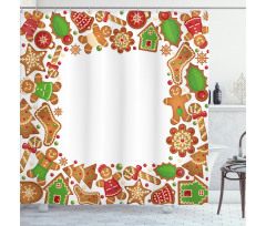 Gingerbread Biscuits Shower Curtain