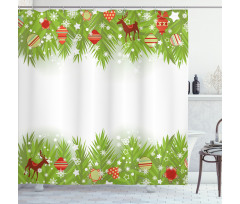 Coniferous Noel Tree Shower Curtain