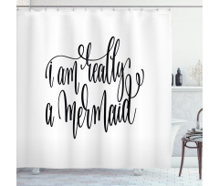 Girl Theme Slogan Shower Curtain