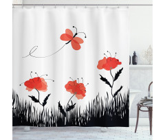 Abstract Pastoral Field Shower Curtain