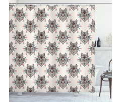 Wolf Pattern Shower Curtain